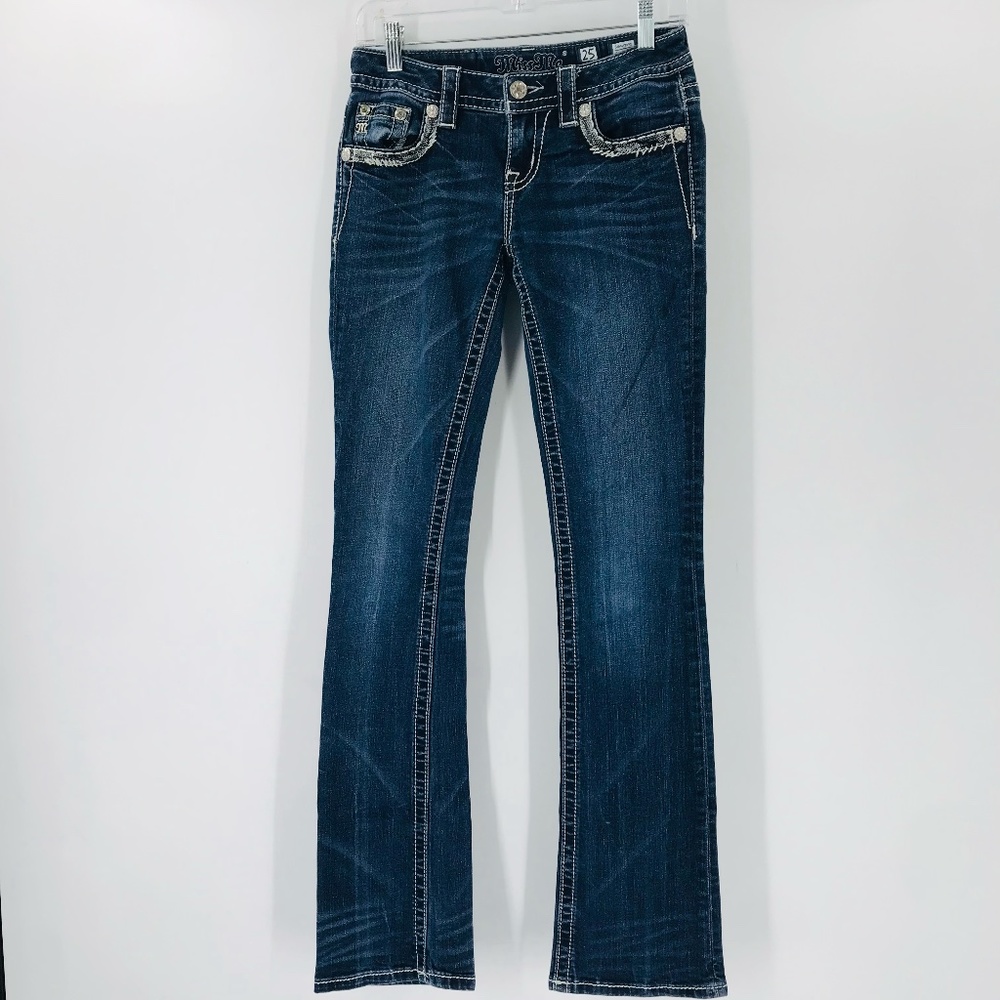 Miss Me Low Rise Slim Boot Cut Jeans Size 25